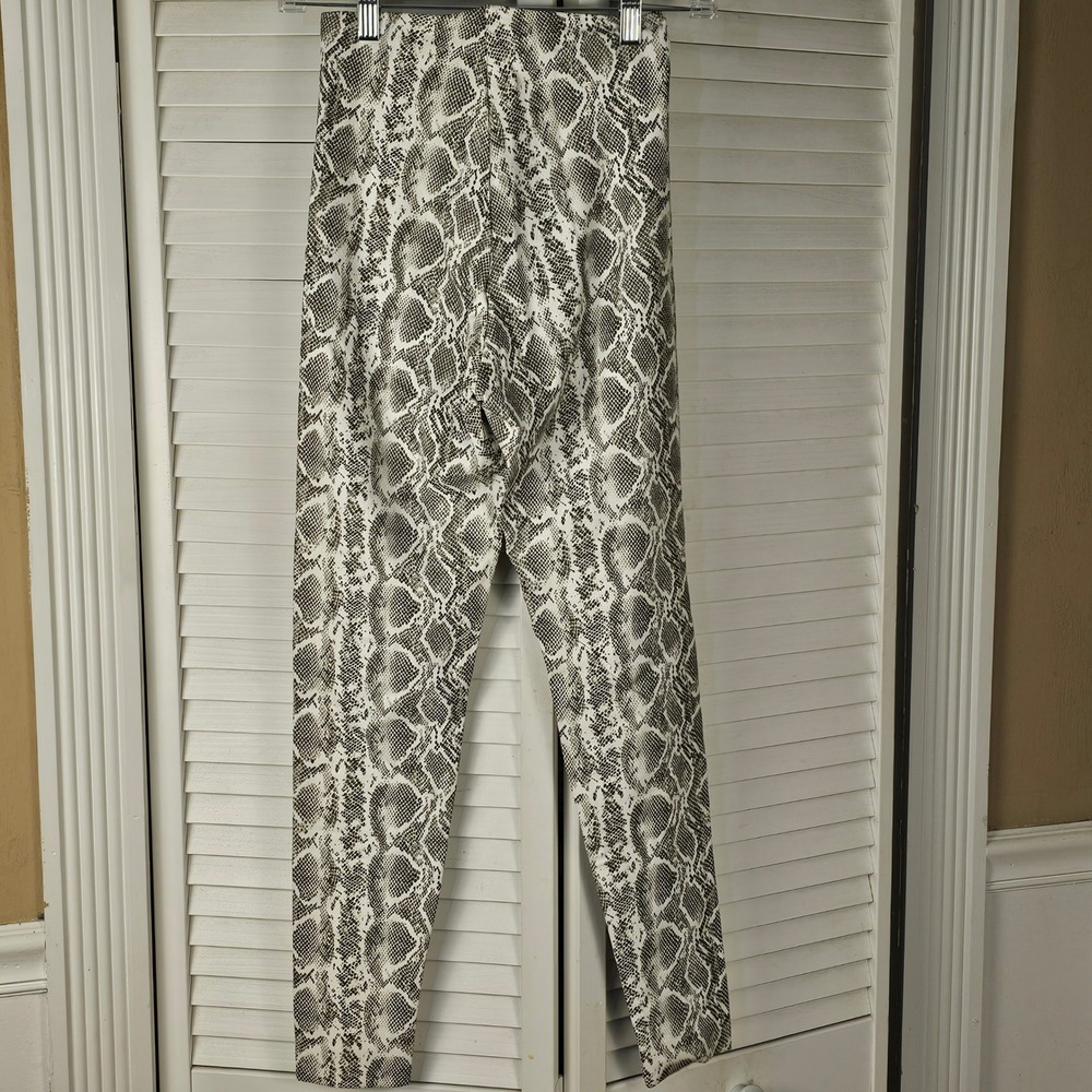 Commando Womens Gray White Faux Leather Snake Print Pants Medium - Picture 2 of 4